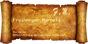 Freiberger Marcell névjegykártya